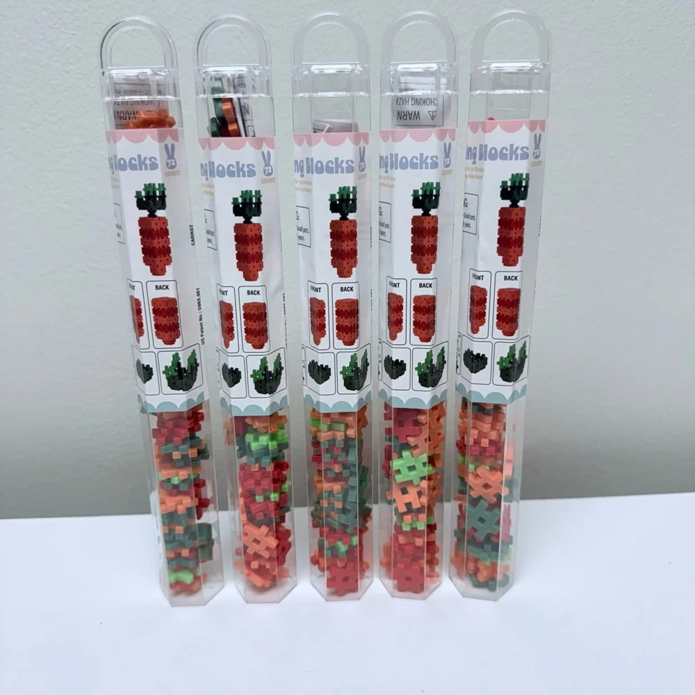 New! Lot of 5 Carrot Building Blocks Sets Multicolor Target Bullseye Playground